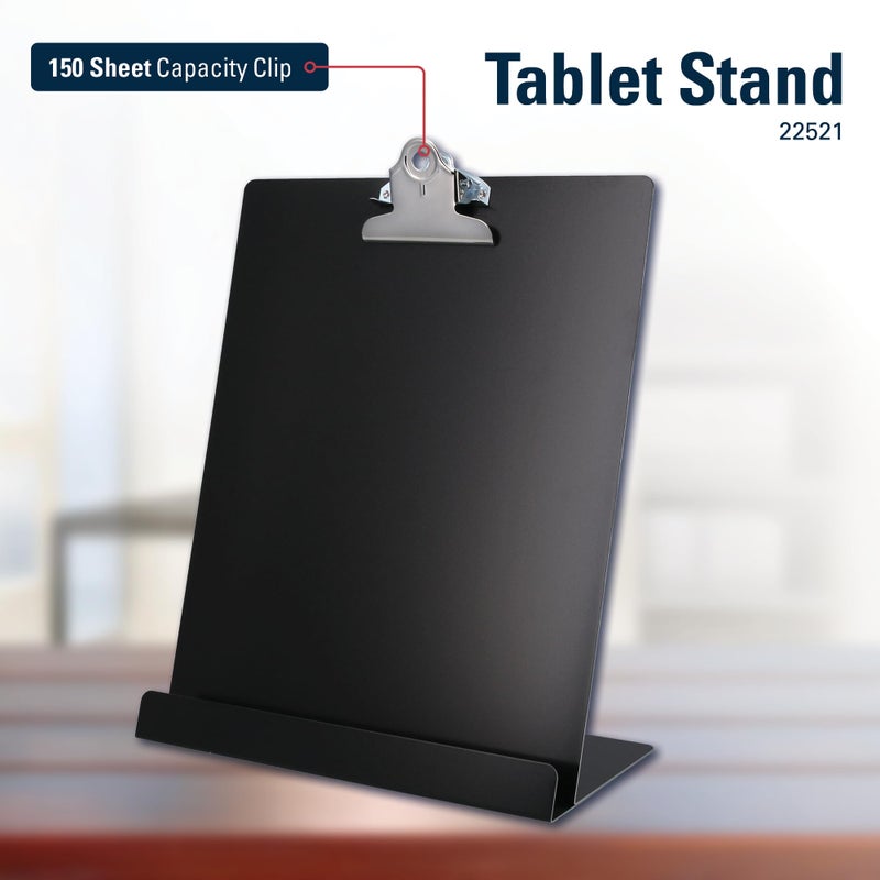 Saunders Free Standing Clipboard and Tablet Stand, 1" Clip Capacity, Letter Size: Holds 8.5 x 11 Sheets, Black - Image 3